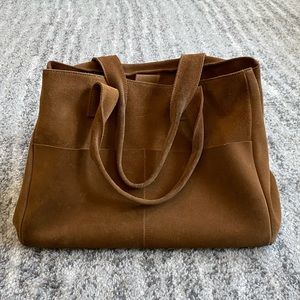 Sezane Vadim suede bag
